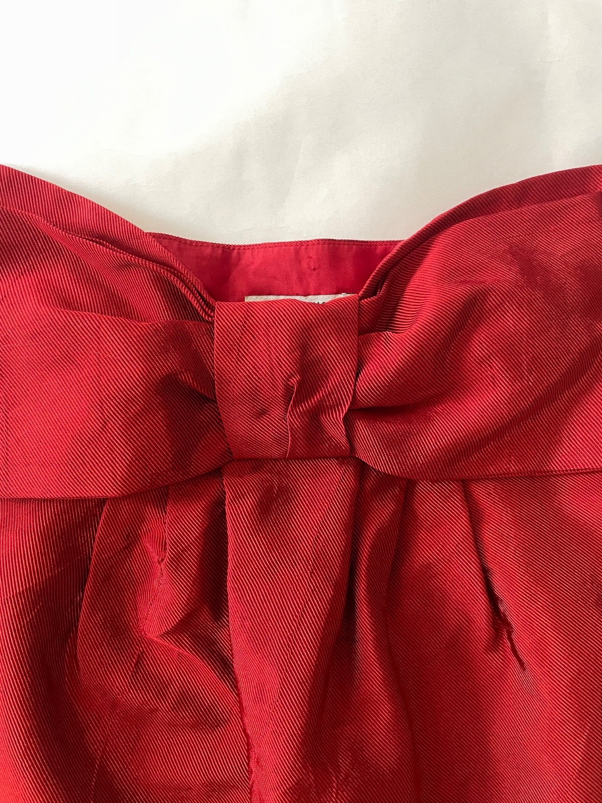 Vintage Moschino Red Bow Strapless Mini Dress, Y2K 90s, Maximalism, Size 10