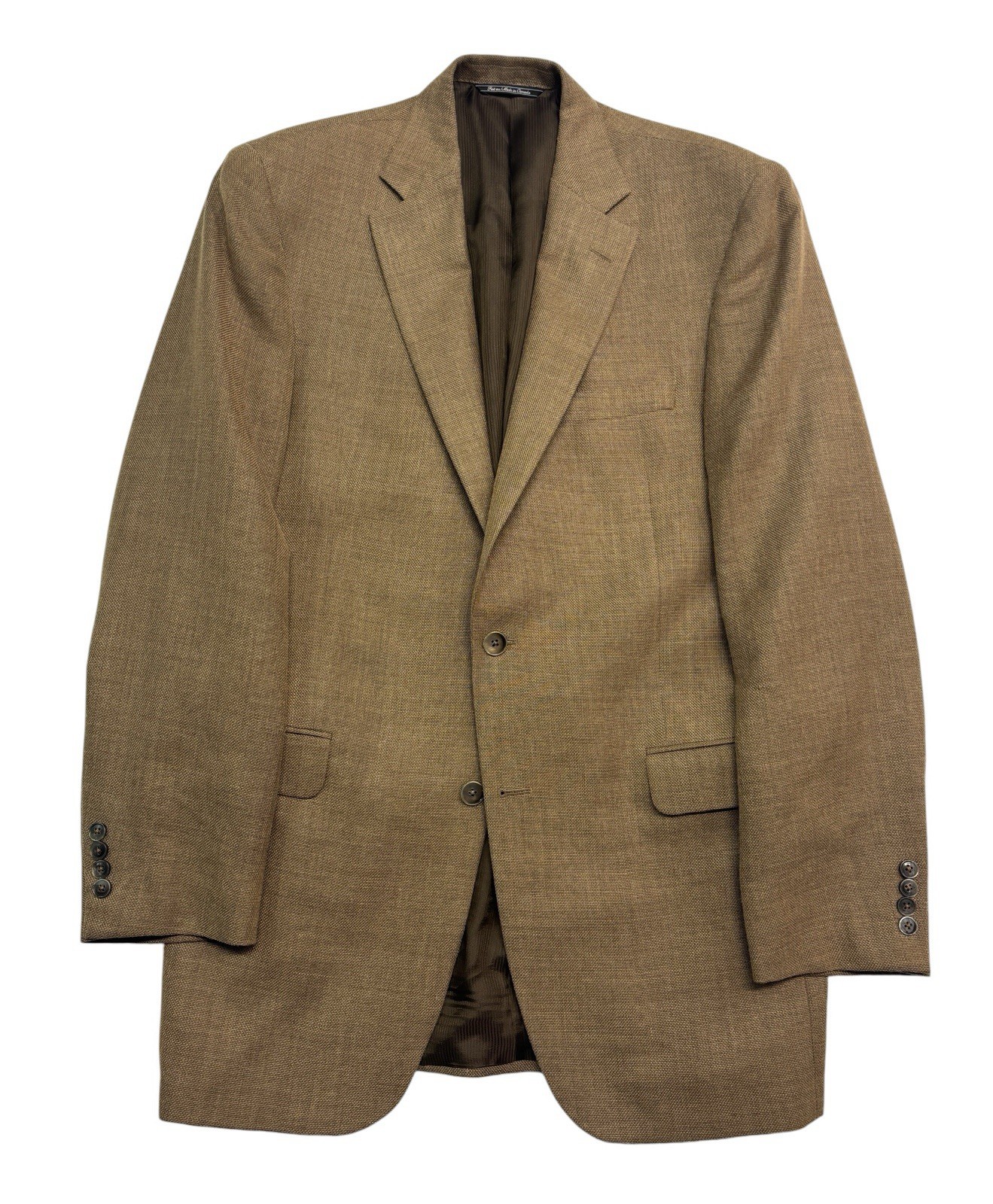 Jack Victor 40L 41L 42L Brown Hopsack Silk Linen Wool Blazer Jacket Sport Coat