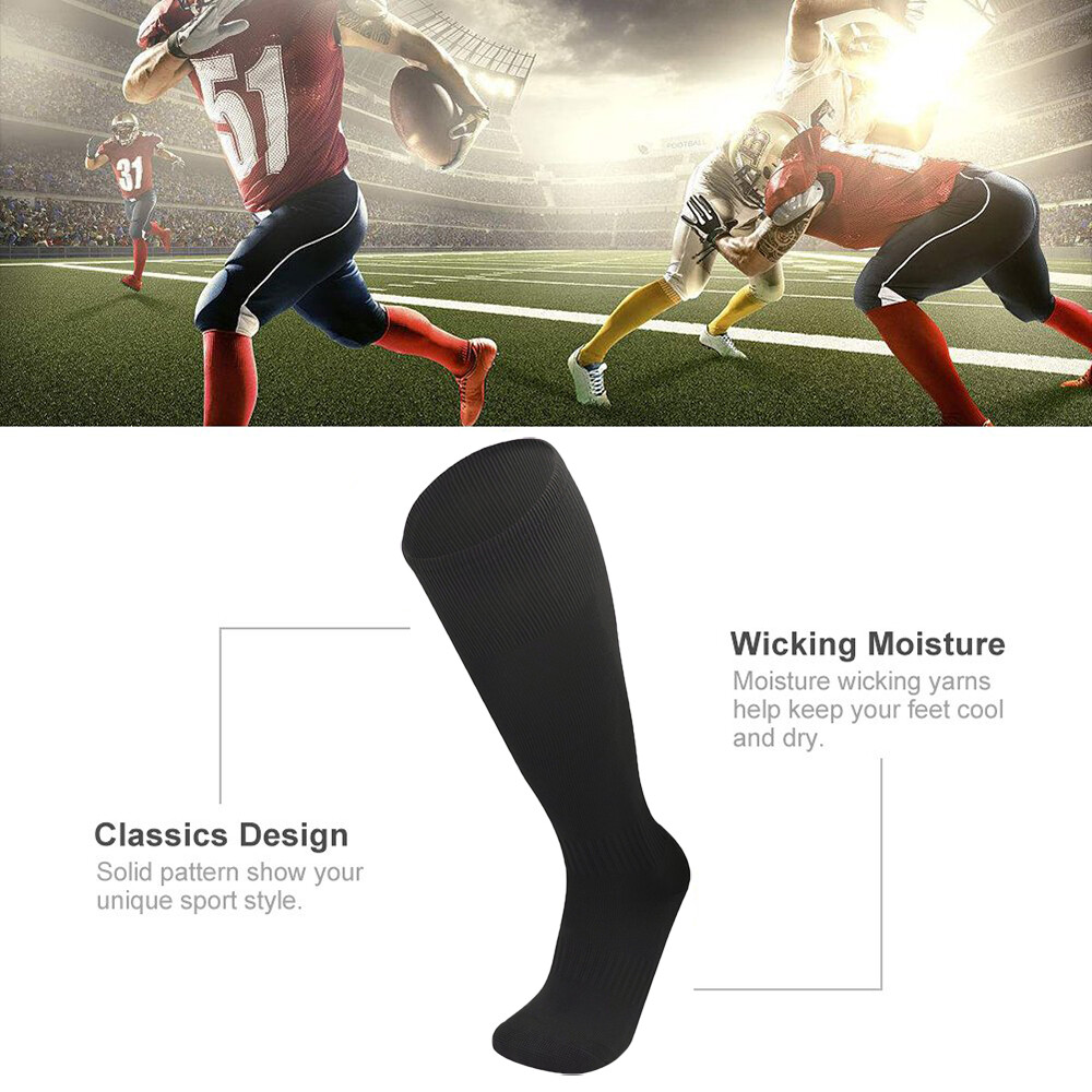 Over Knee High Sports Socks Men Long Athletic Sports Football Soccer Baseball