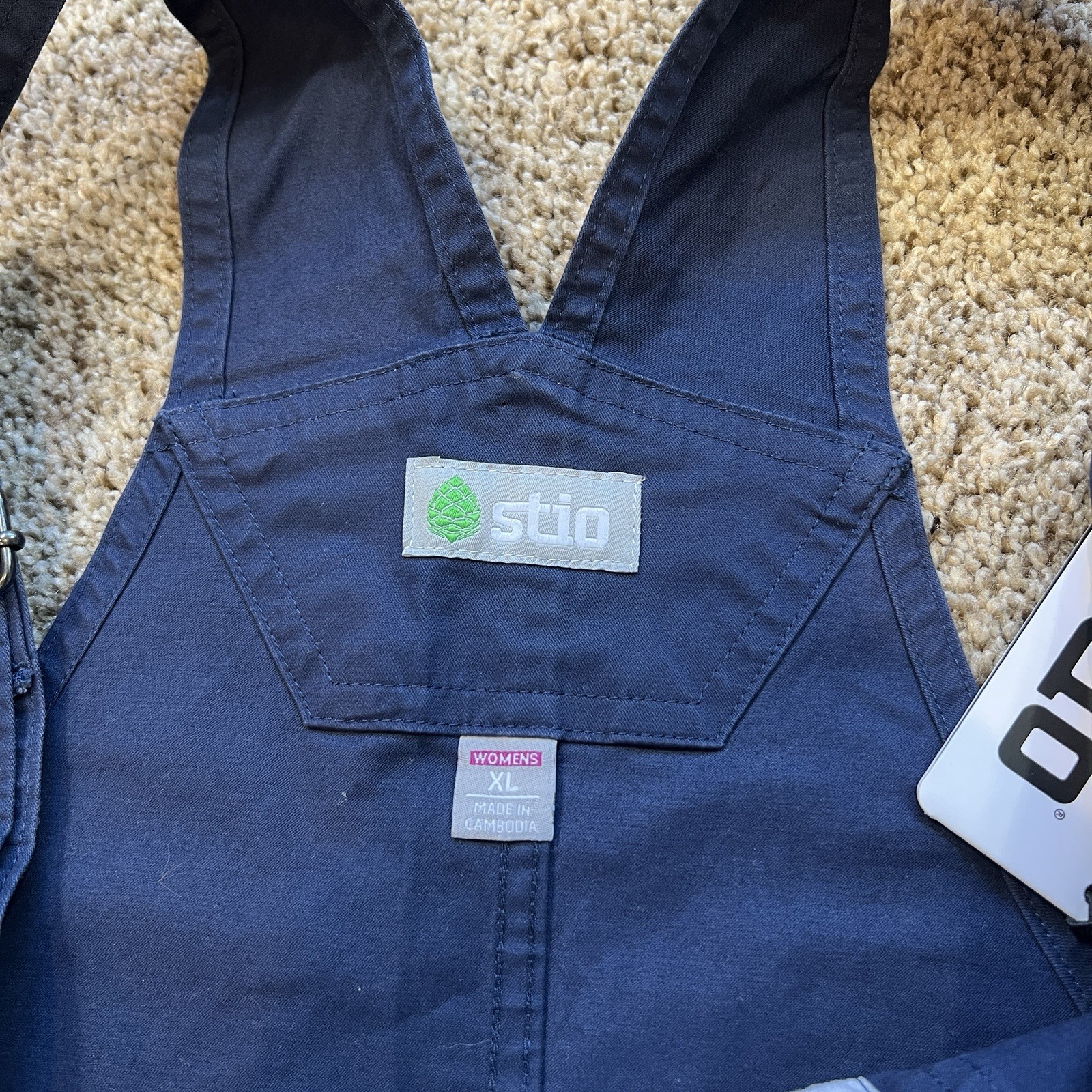 Stio Women’s Rivet Twill Regular Fit Overall CD4 Mountain Shadow XL x 28″ NWT