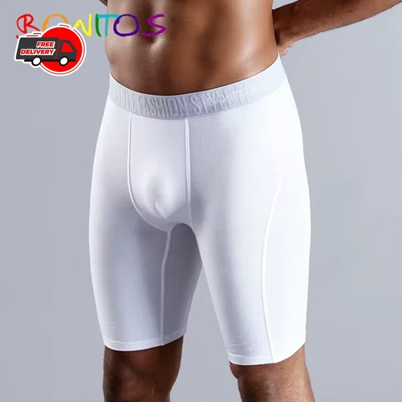 Men’s Long Leg Cotton Boxer Shorts Soft Stretch Breathable Premium Underwear