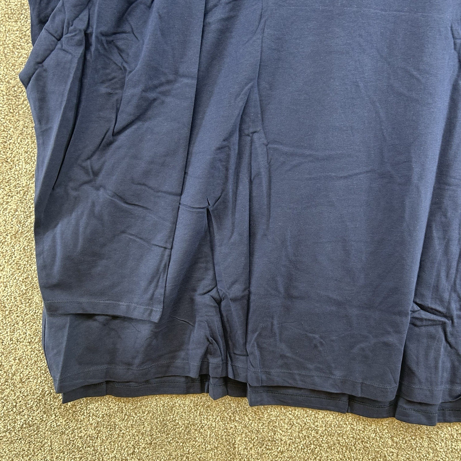 NWOT Roman’s Women’s 4X Navy Blue Log Sleeve Top Plus Size 34/36 Cotton Casual