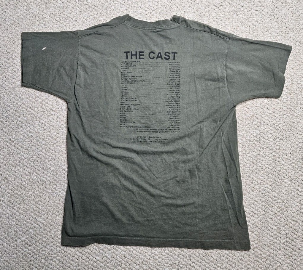 Vintage 80s MASH TV Show Cast Promo M*A*S*H Tee Shirt Single Stitch XL