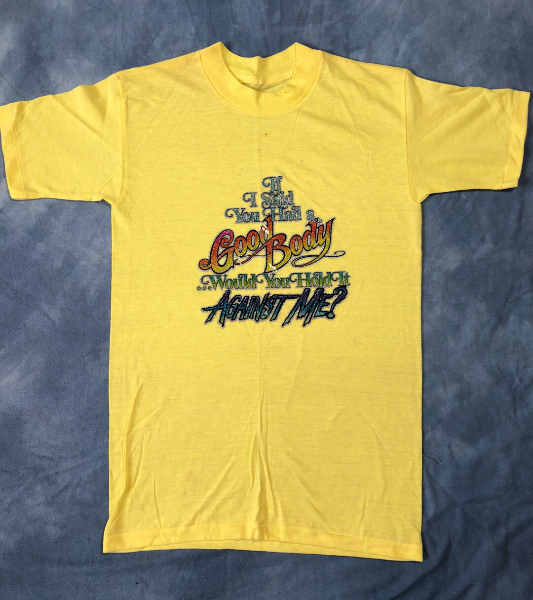 Vintage Good Body Joke Shirt Hot Rod Car Body Novelty Tee 501