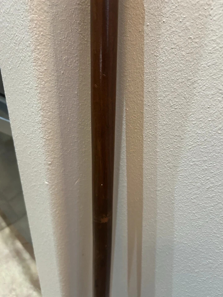 Edwardian Stick Antique Walking Gadget Presentation Cane Victorian Silver Pewter