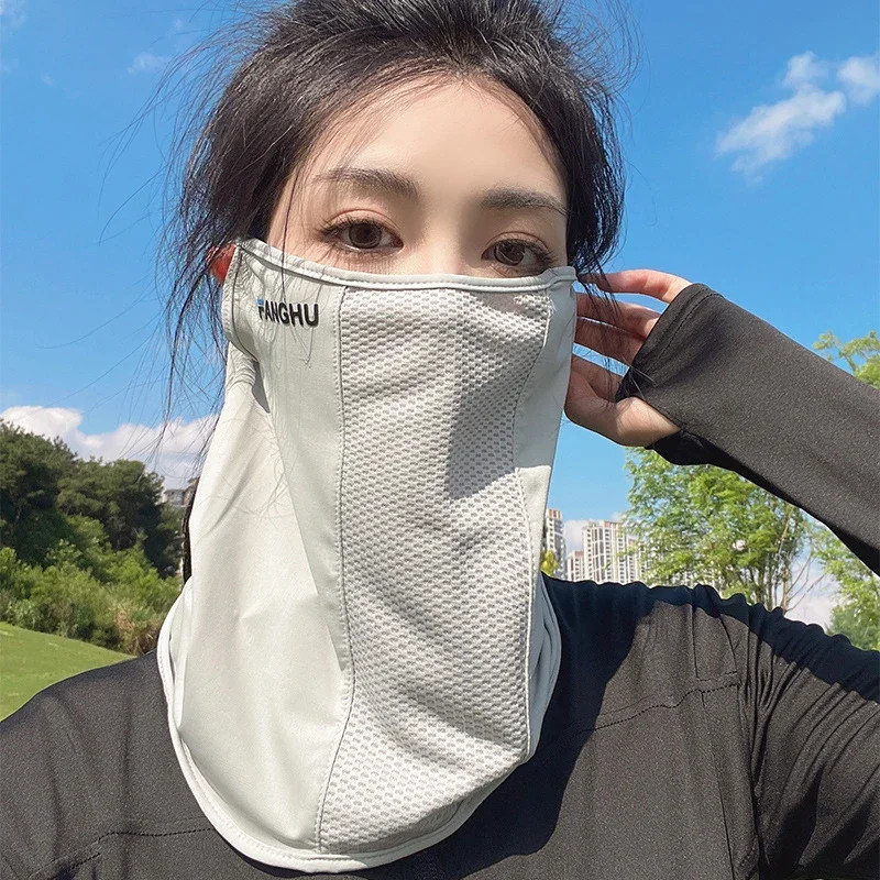 UV Sun Protection Mesh Face Mask Breathable Ear Loop Neck Gaiter