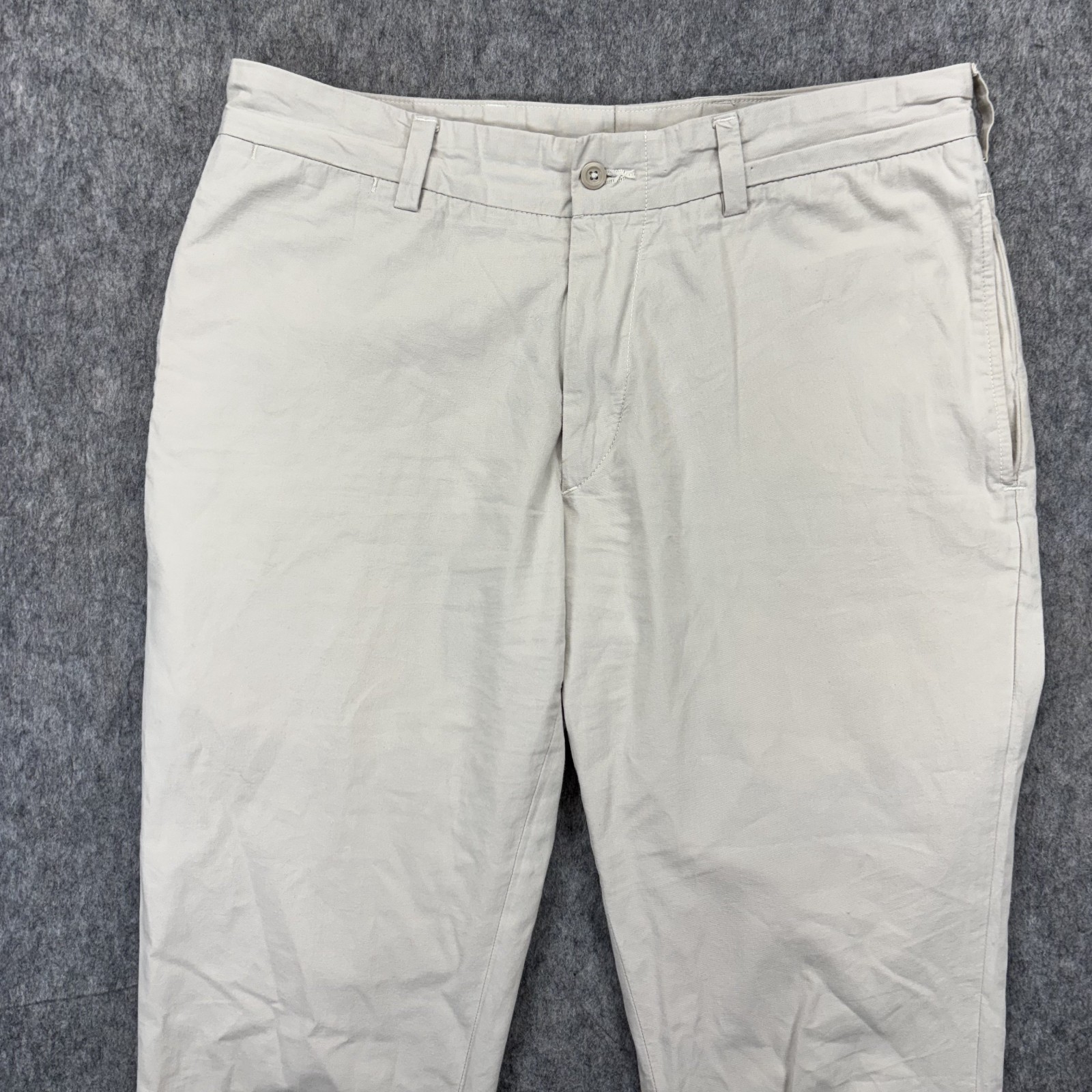 Jack Donnelly M4 Khaki Chino Pants Mens 35×29 Slim Tan Made in USA Preppy Flat