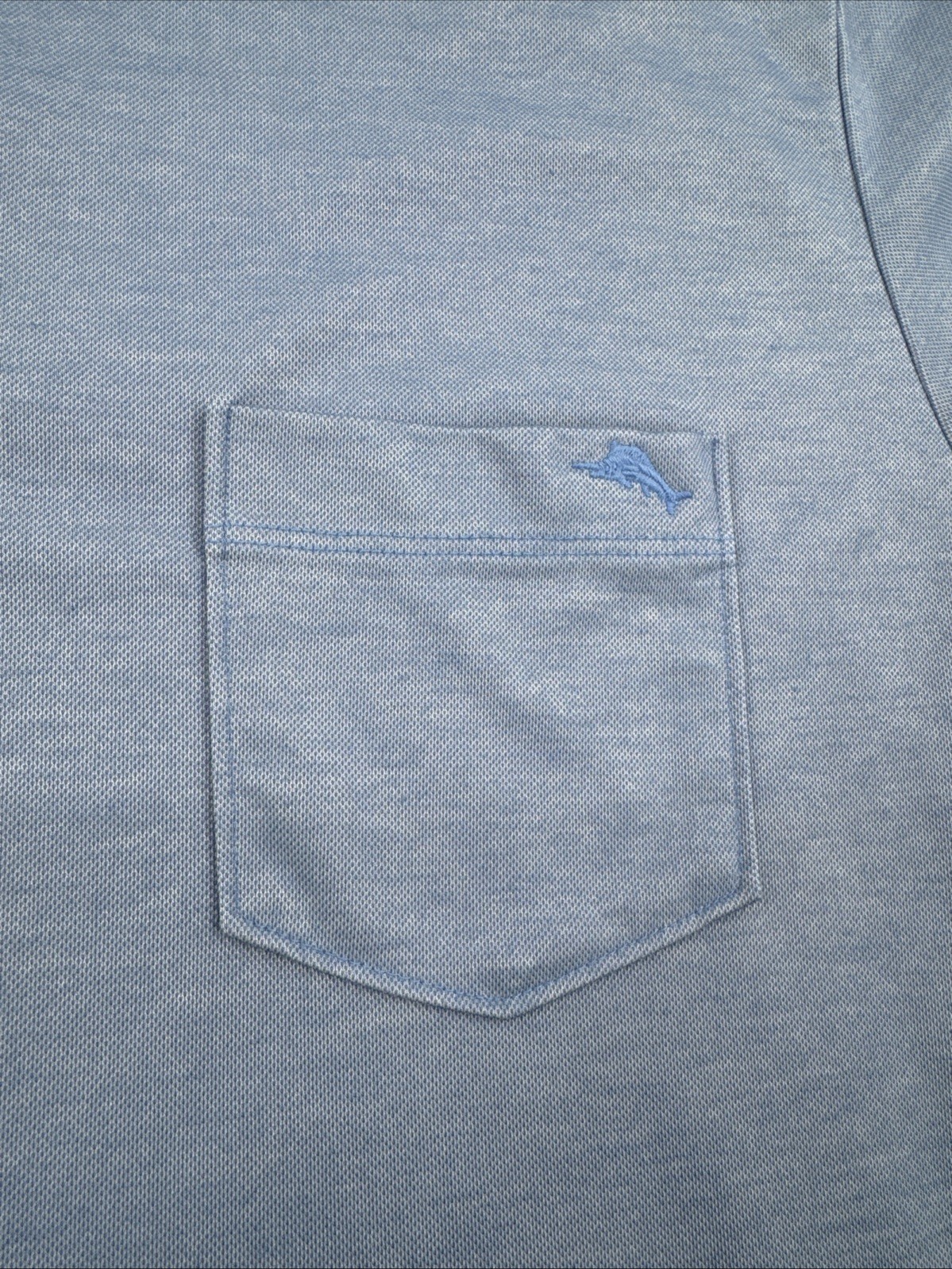 Tommy Bahama Pima Cotton Blend Short Sleeve Polo Mens XL Blue Golf Lightweight