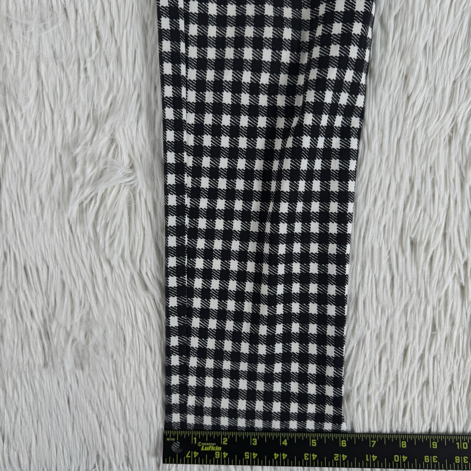 Chico’s Black White Checkered High-Rise Skinny Ankle Pants Women’s Size 00 US 2