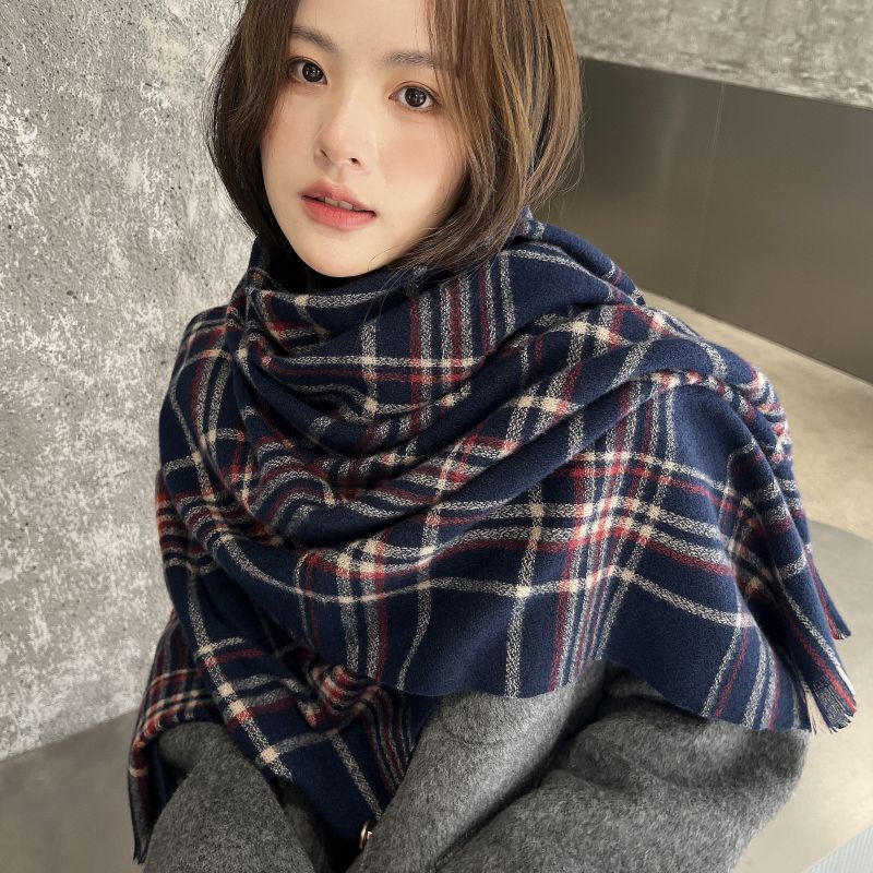 Fall Winter Thick Scarfs Soft Warm Cashmere Feel Long Shawl Wrap for Women