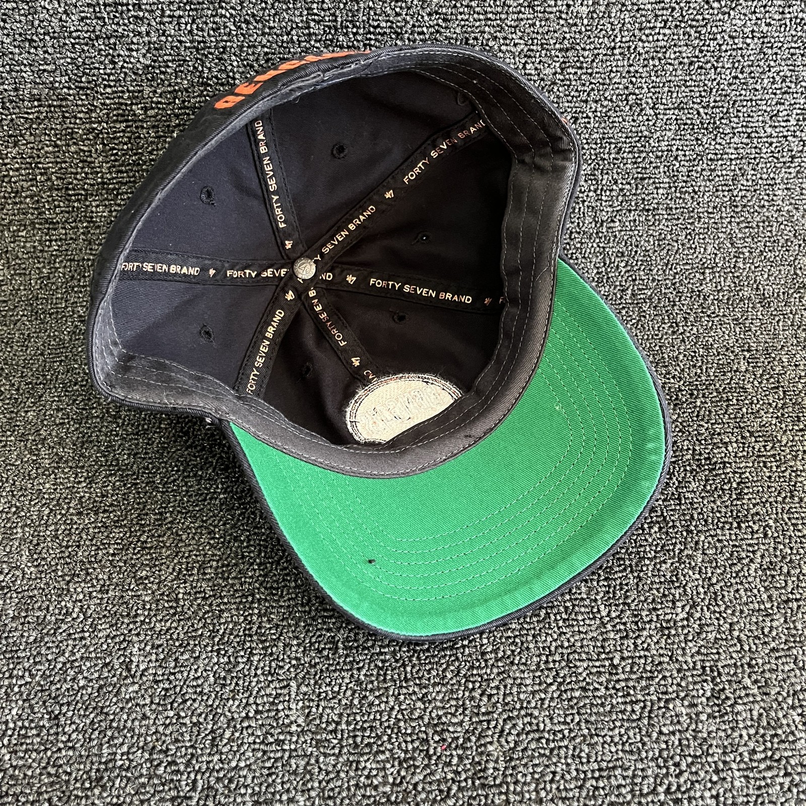 ’47 Brand Bengals Baseball Cap Strapback Charcoal Orange One Size New