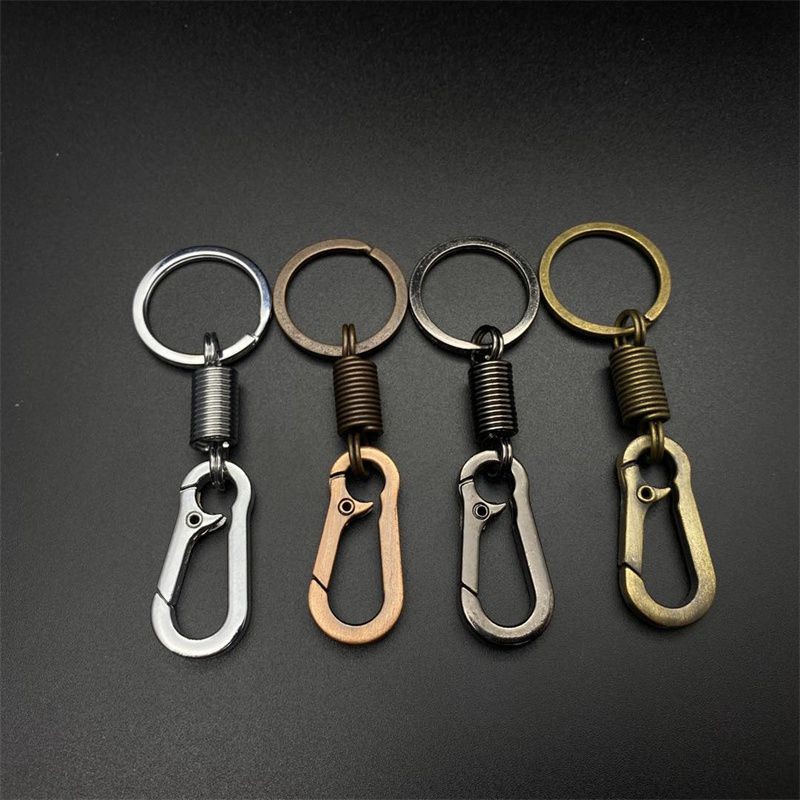 Spring Metal Car Key Ring Waist Hanging Buckle Men and Women Key Pendants