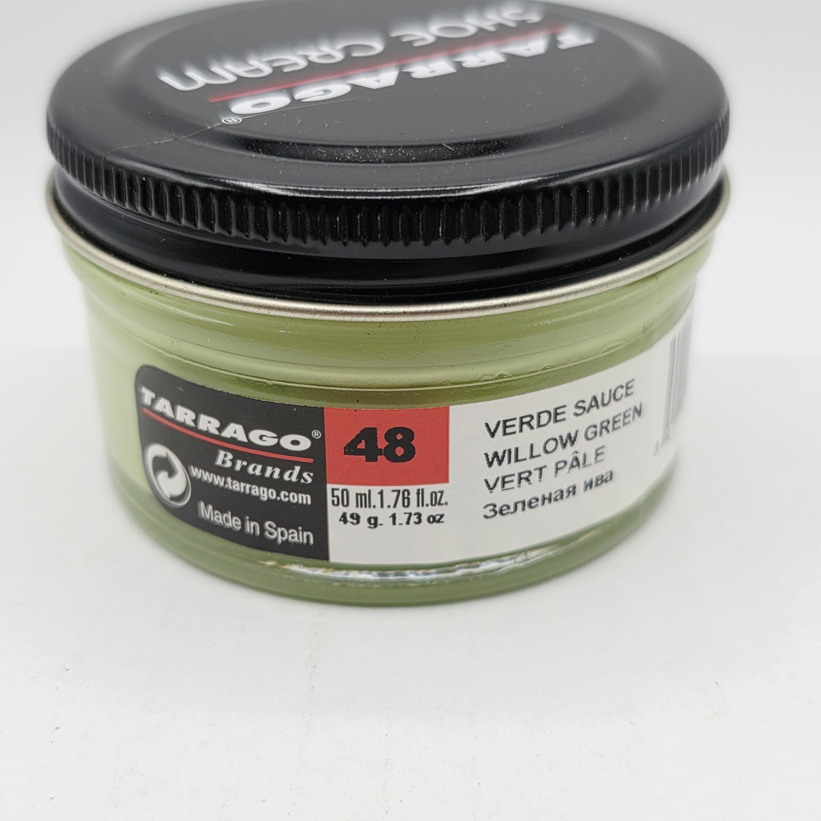 Tarrago Shoe Polish # 48 Willow Green Cream Leather Protector 1.76 oz. 50ml Boot