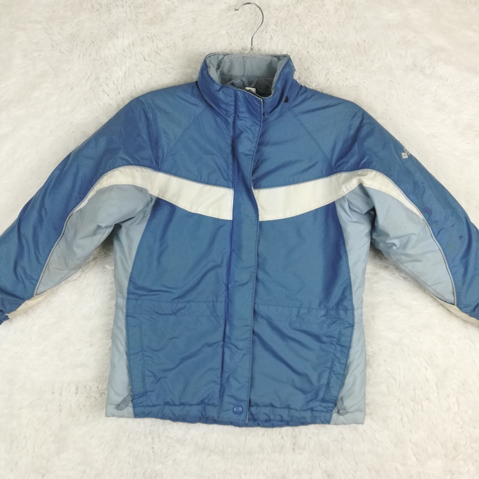 Columbia Girls Jacket Insulated Blue Full Zip Pockets Youth 7/8