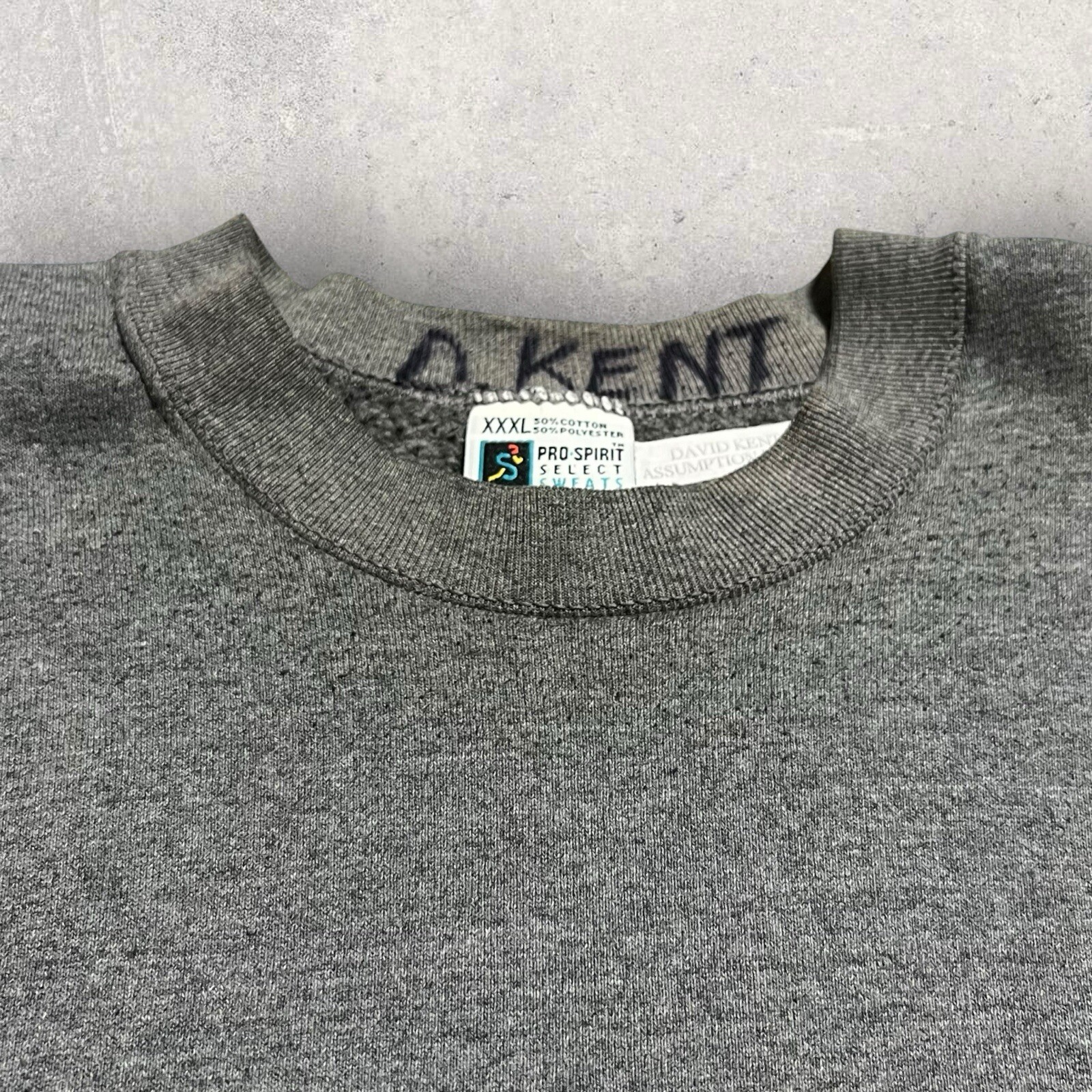 Vintage 90s Streetwear Mens XXXL Faded Blank Heavyweight Crewneck Sweatshirt Y2K