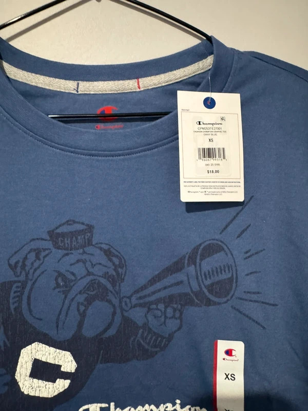 Mens Champion Tshirt Blue Size XS