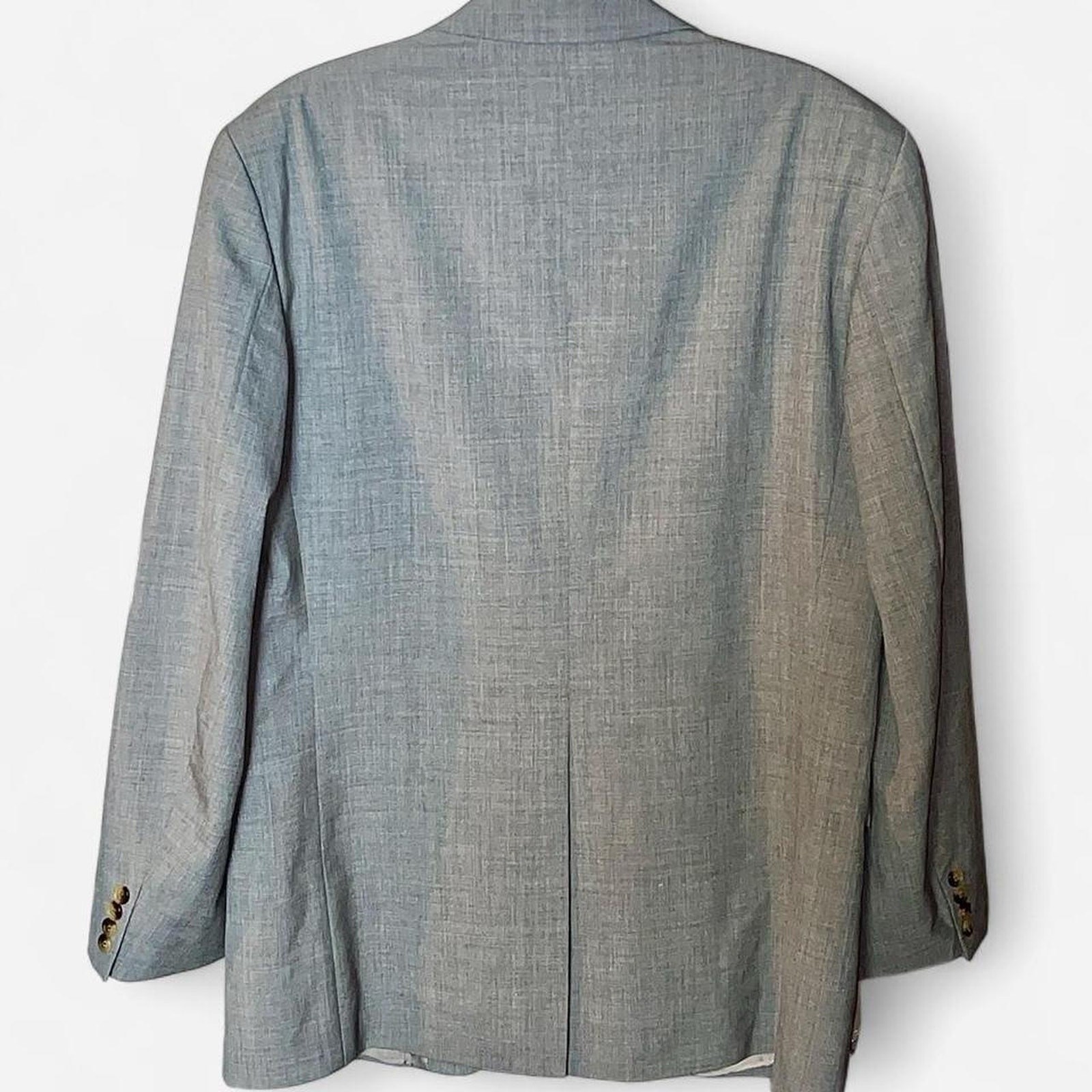 Chaps Ralph Lauren MENS Vintage Wool Taupe Sharskin Blazer – Size 44T