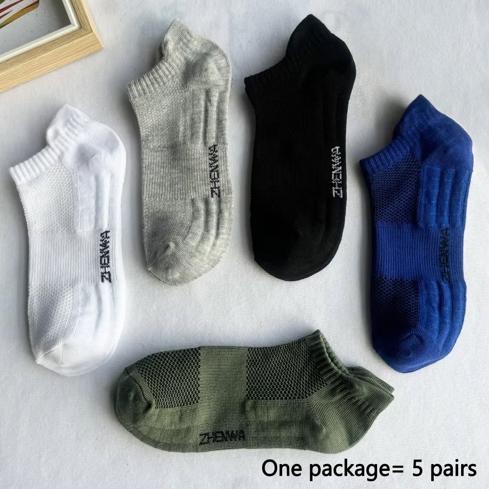 Ankle Socks Men 5 Pairs Daily Athletic Outdoor Sports Running All Season