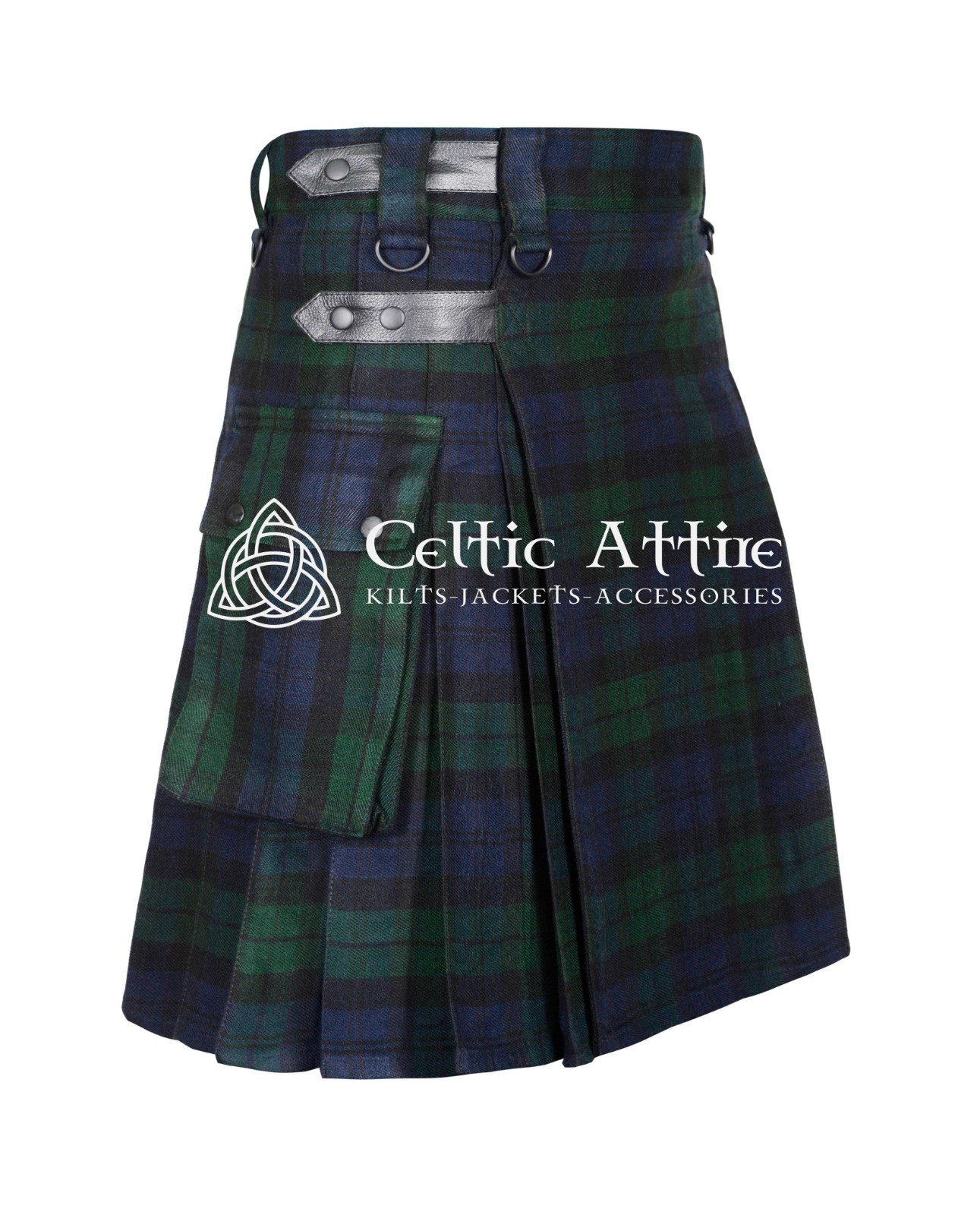 Black Watch Tartan Kilt – 8 Yards – Utility – Hybrid Kilts by Celtic Attire