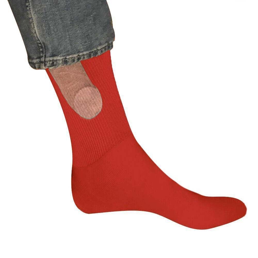 1Pair of Socks For Men Novelty Joke Funny Prank Printing Holiday Gift New