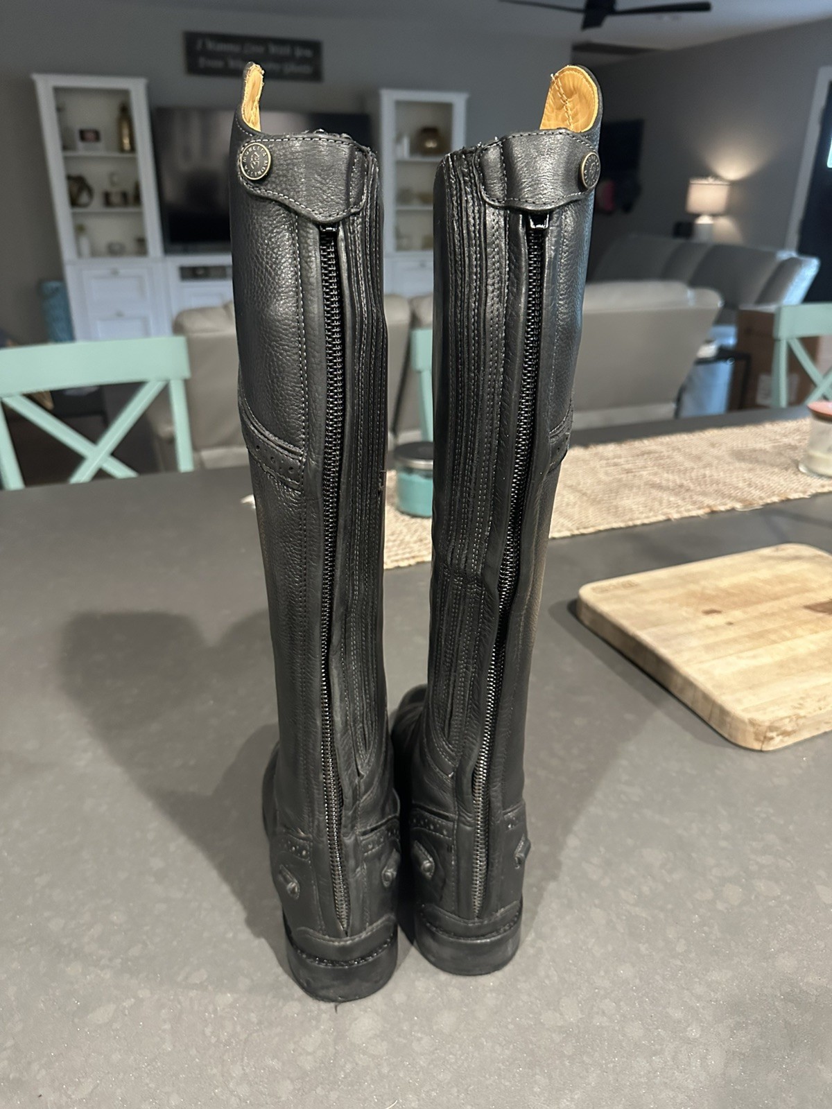 Shires Moretta Constantina Black Equestrian Riding Long Boots, size 8 slim e 39