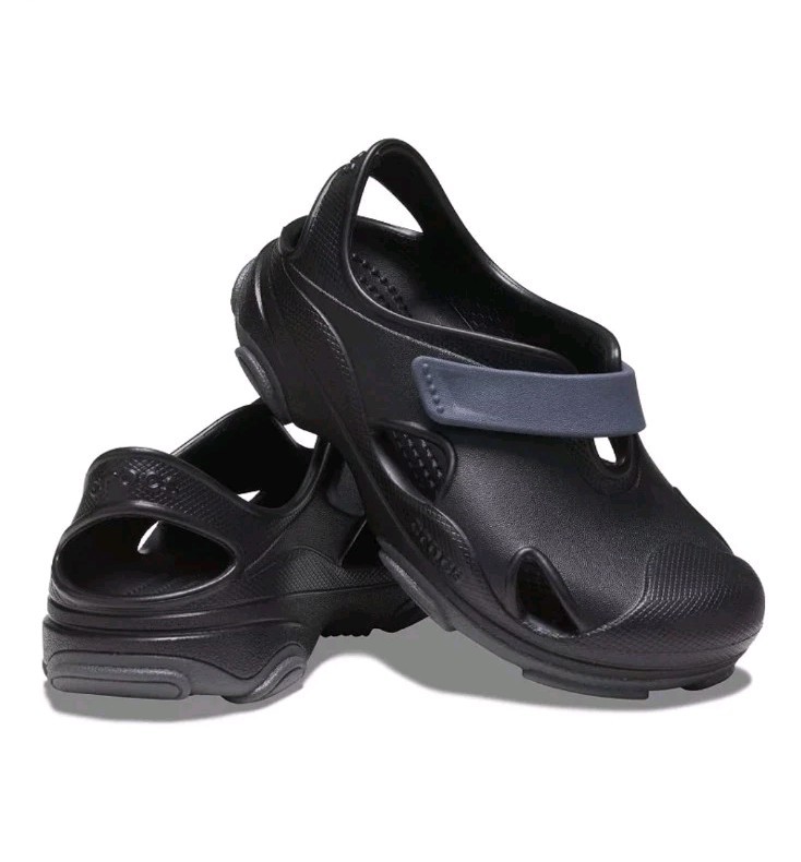 Crocs Black Classic All-Terrain Toddler Boys’ Clogs C7 Durable Slip-On Clog C7