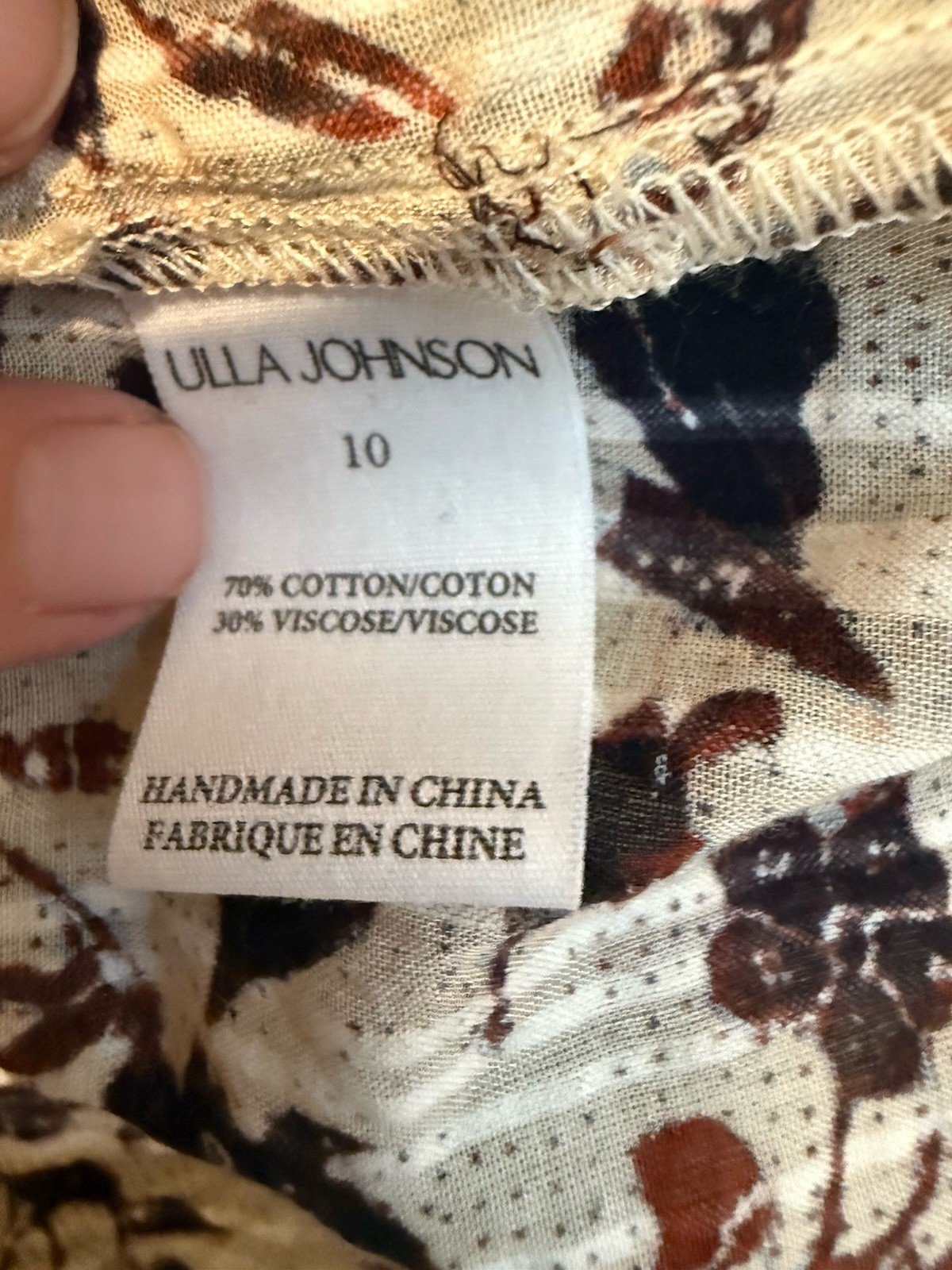 Ulla Johnson Sleeveless Ruffle-Trim Tie-Neck Blouse Size 10