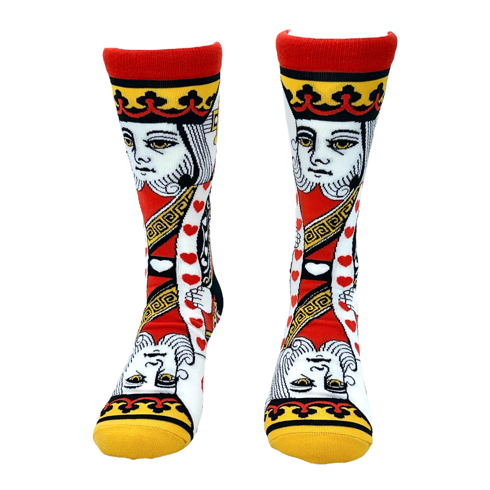 King Of Hearts Socks Funny Cool Vintage Playing Cards Novelty Footwear