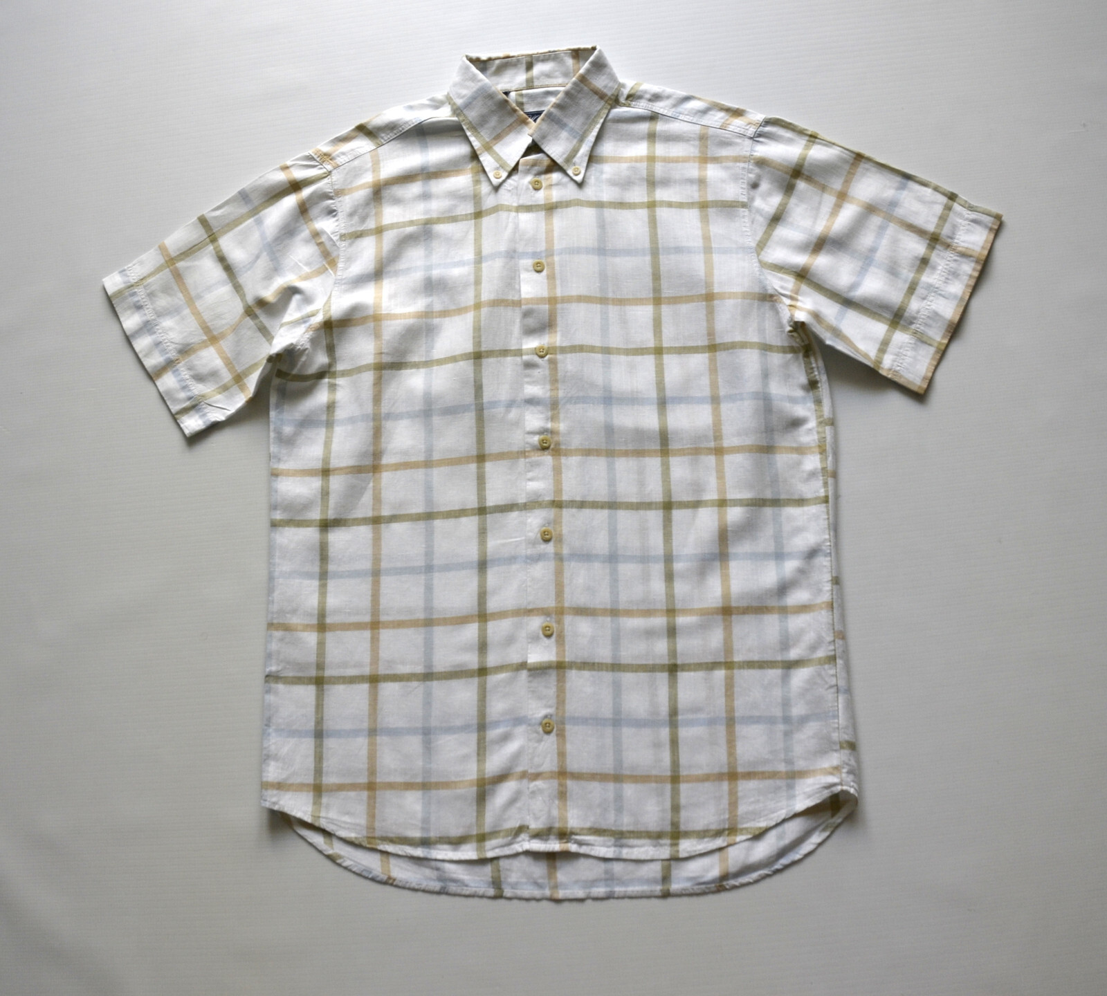 Oscar of Sweden men’s shirt men’s summer shirt size 40 short sleeve check/check