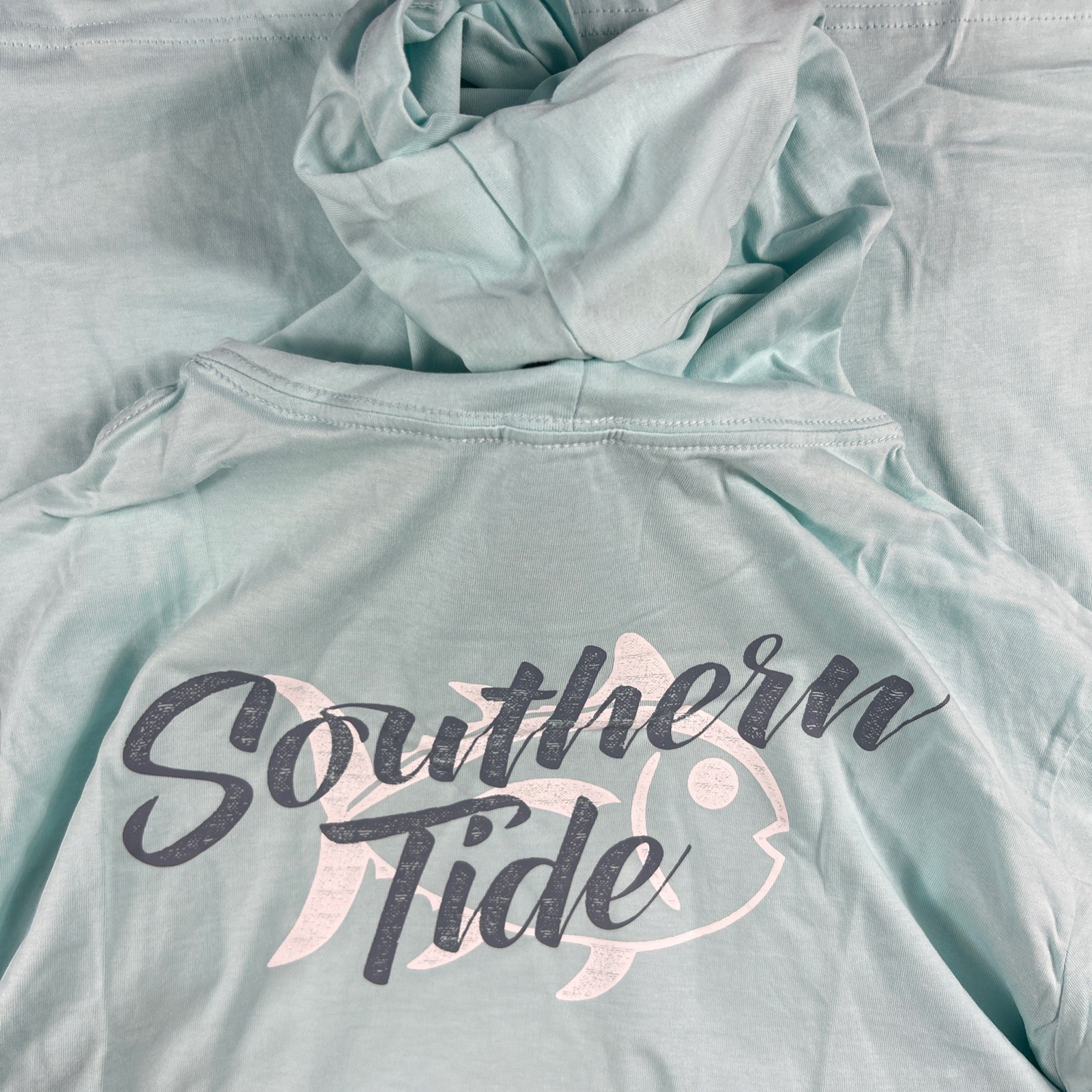 Southern Tide Golf Hoodie Pullover Graphic Print Large Wake Blue Cotton MSRP $99