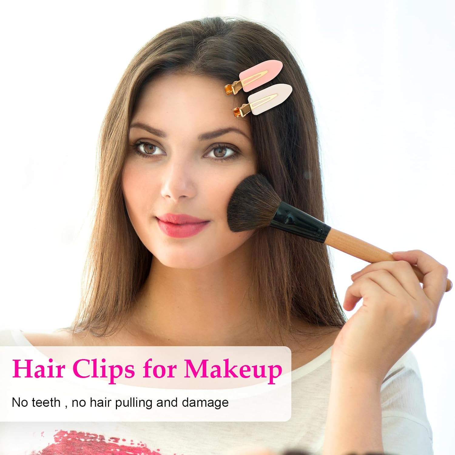 6 Pcs Creaseless Hair Clips No Ben No Crease Hair Clip Makeup Clips for Women an
