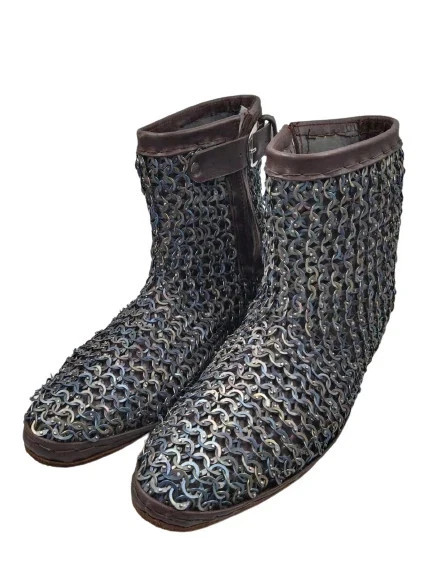 Medieval chainmail boot Renaissance Inspired BEST FOR SCA LARP Buhurt