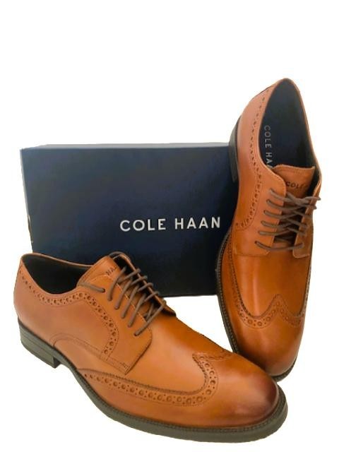 Cole Haan ME Wing Oxford Men’s British Tan Leather Almond Toe Dress Shoes