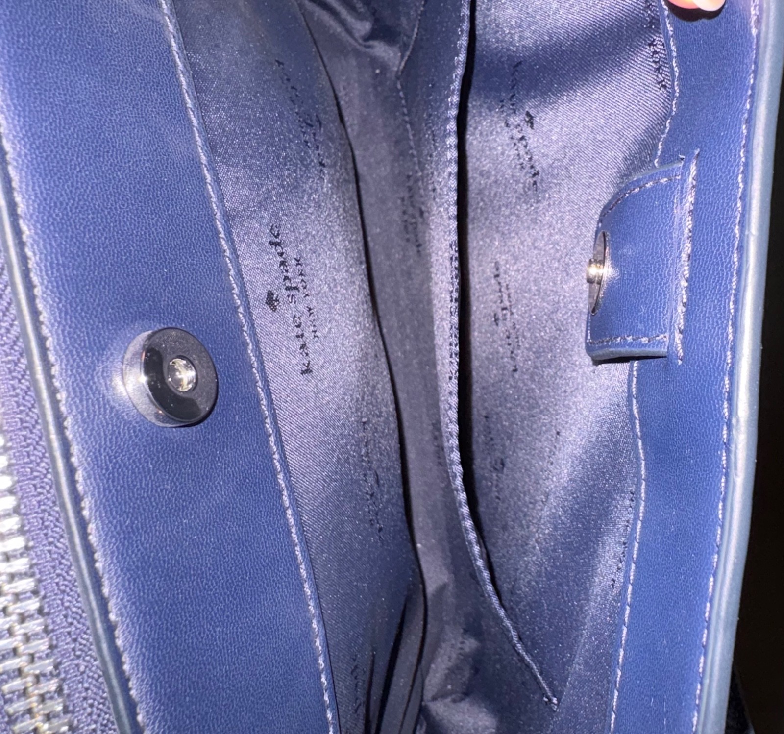 kate spade satchel new dual color blue handles and shoulder strap New never used