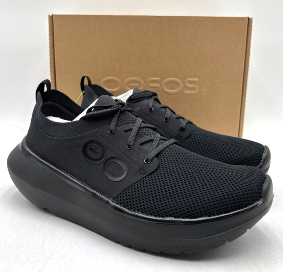 Oofos OOMY STRIDE 5087 Men’s NEW Lace-Up Shoe Black Multiple Sizes