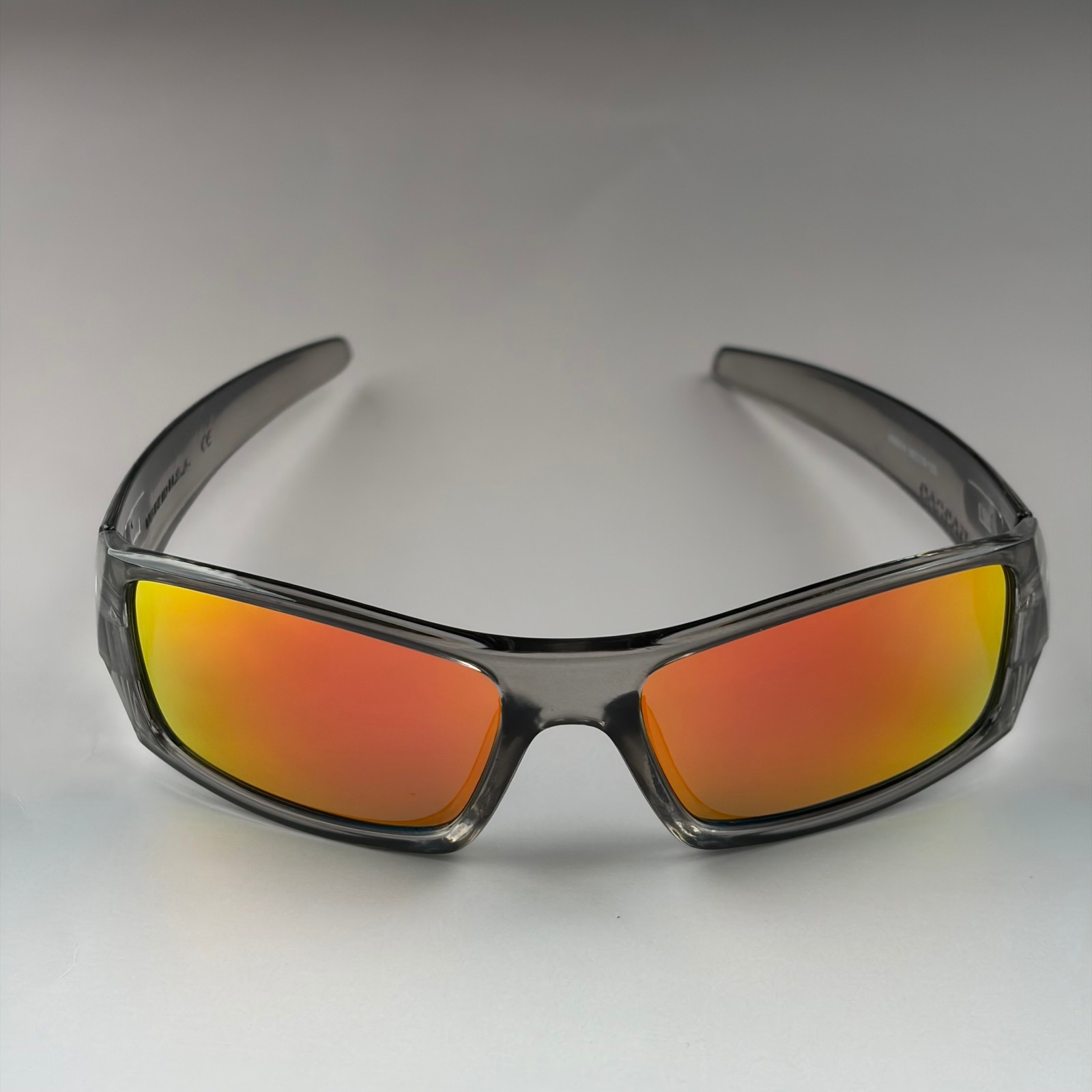 Oakley Gascan CRYSTAL BLACK/Red Ruby Iridium Polarized Sunglasses +Box