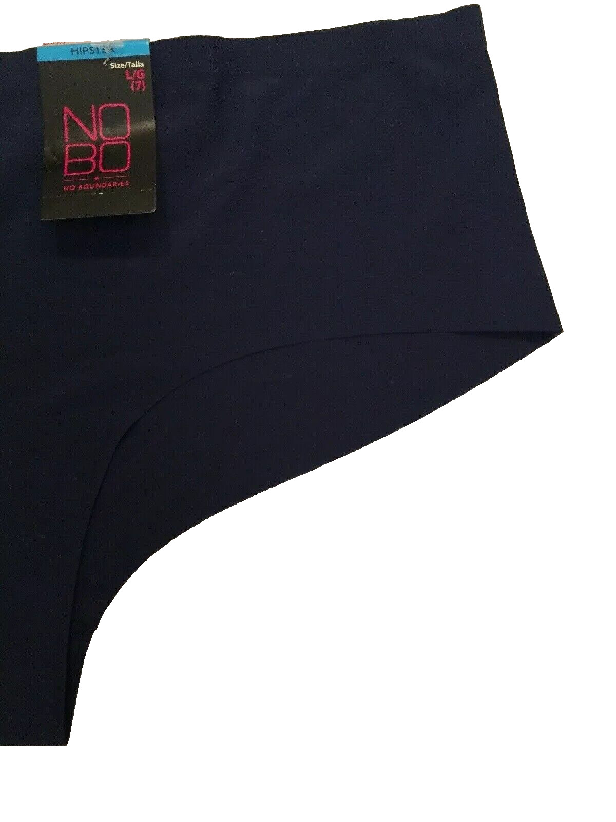 Blue Laser Cut Hipster Style Panties Choose Size L-XXL Solid Color Smooth Nylon