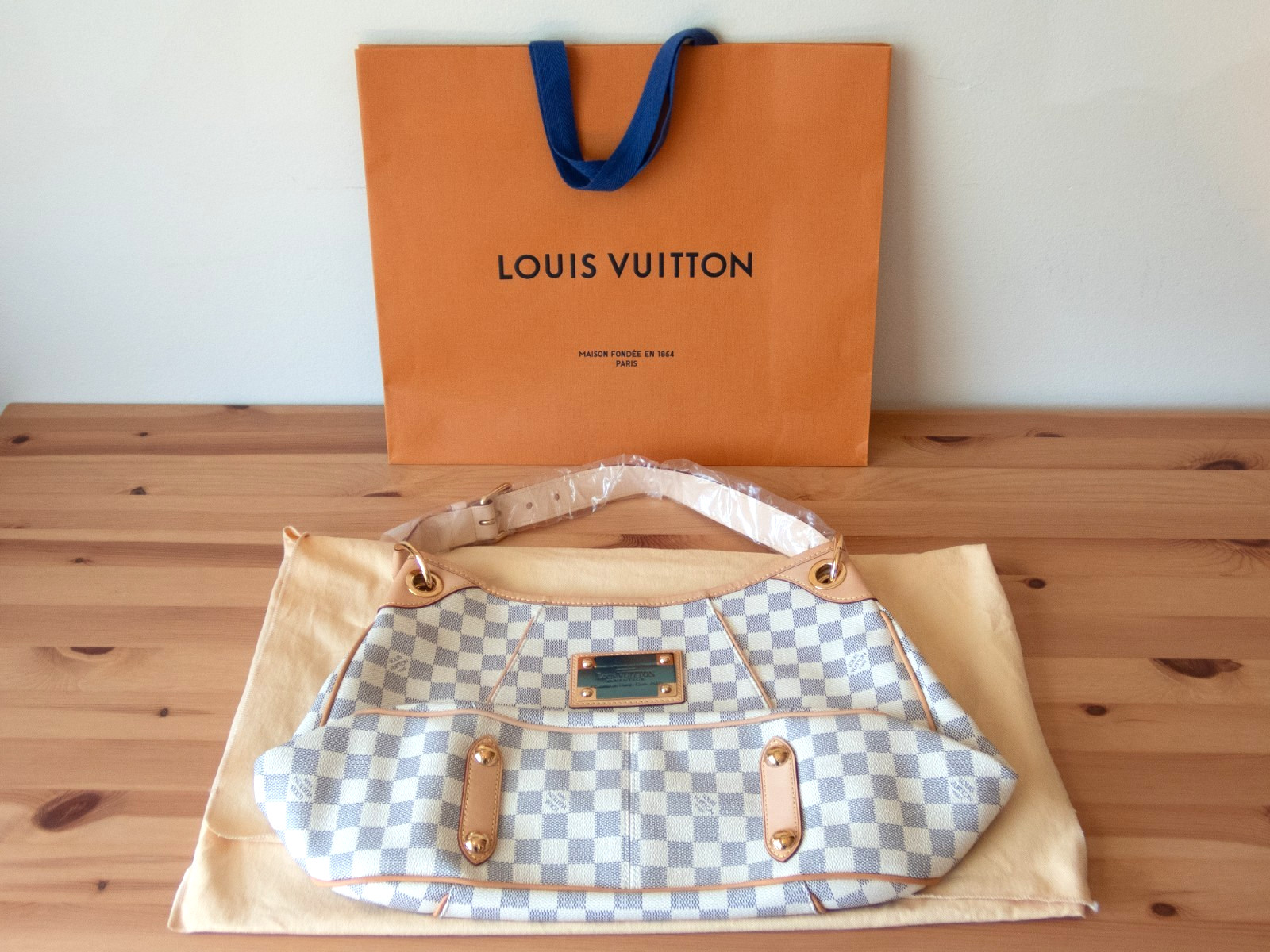 Louis Vuitton Galliera PM Damier Azur Shoulder Bag NEW Unused w/ Dust Bag