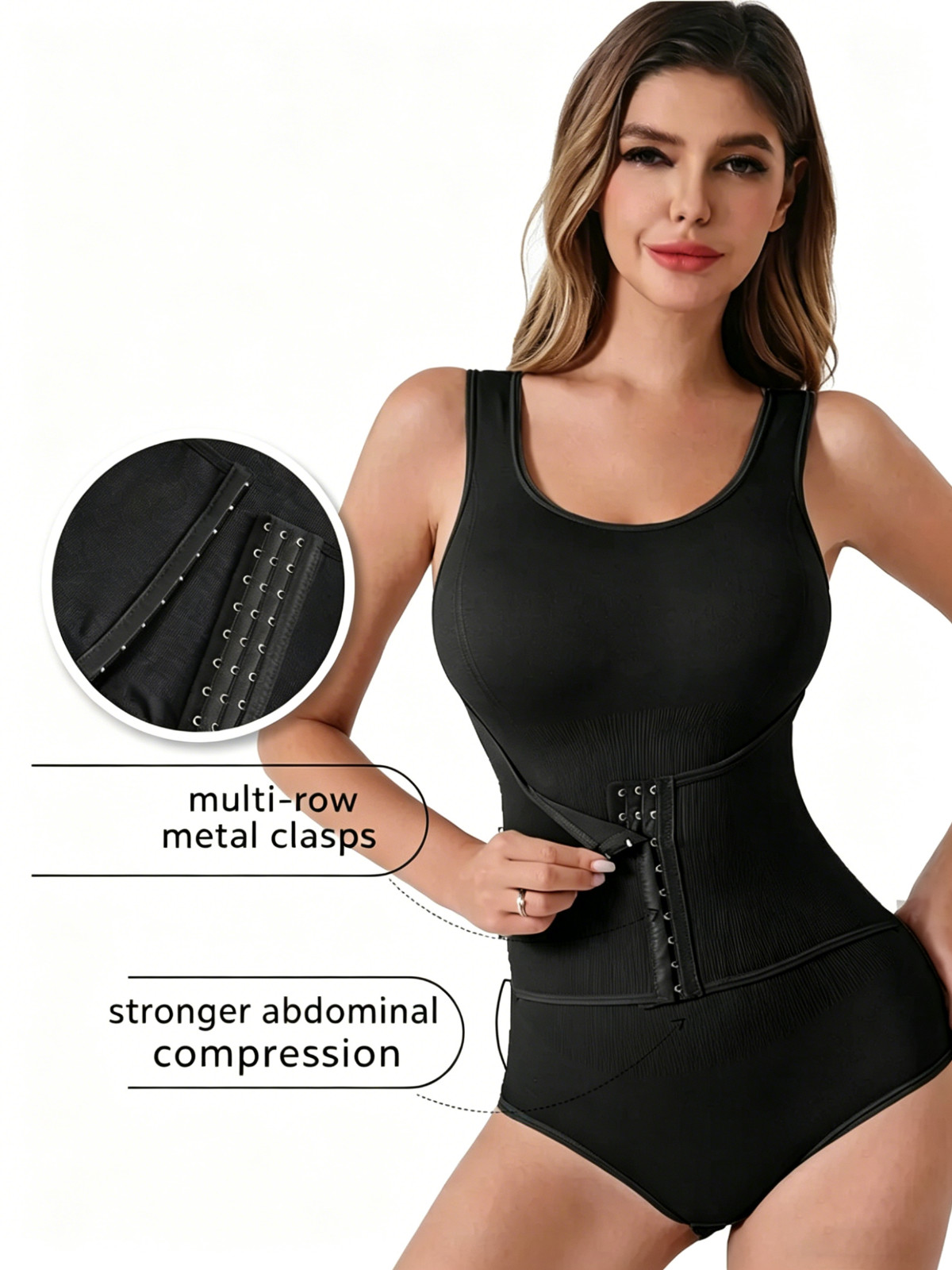 Front Hook Shapewear Bodysuit Tummy Control Breast Lifter Butt Lifter