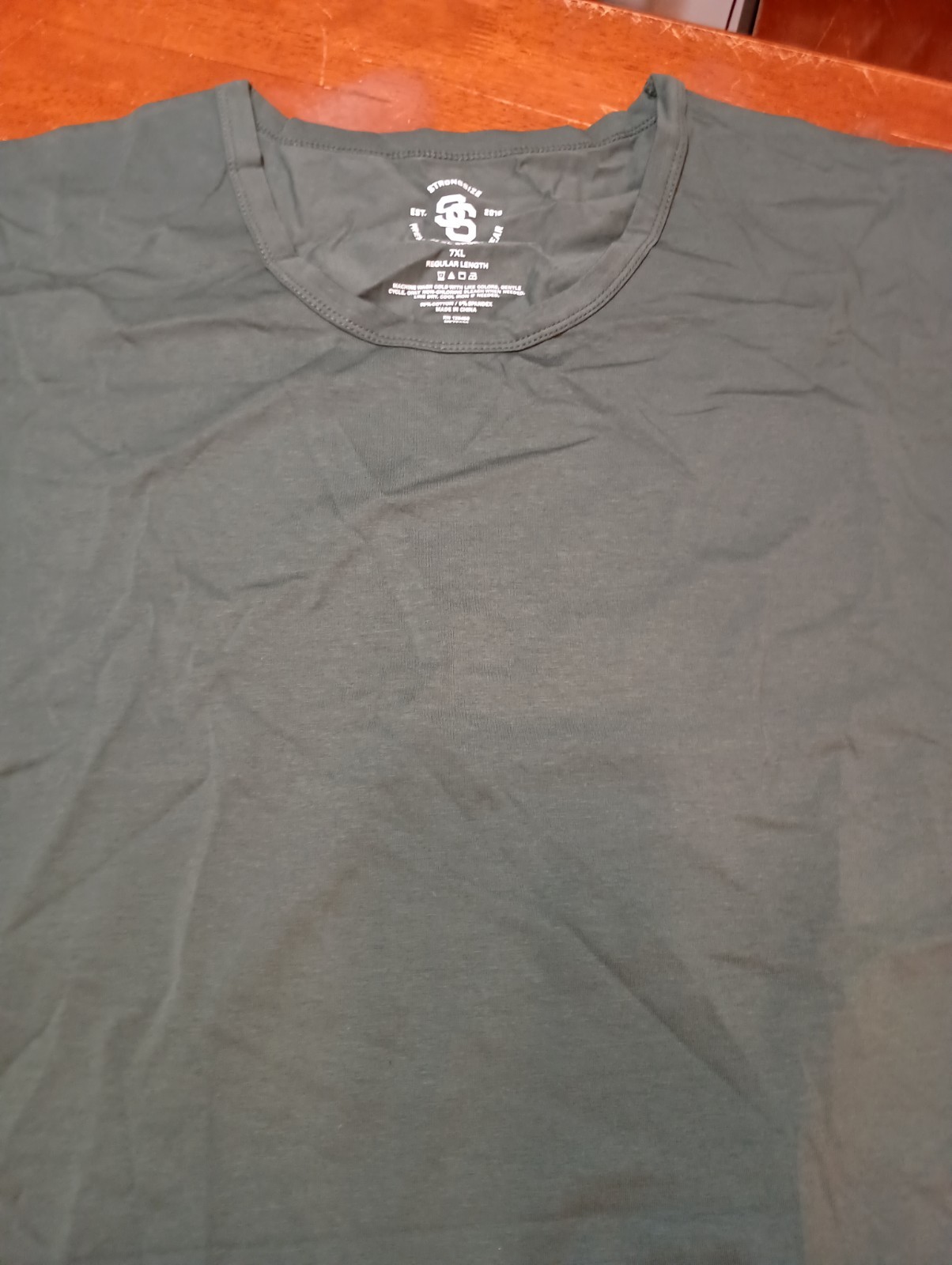 STRONGSIZE Big Men’s Green Regular Length Short Sleeve Shirt Size 7XL