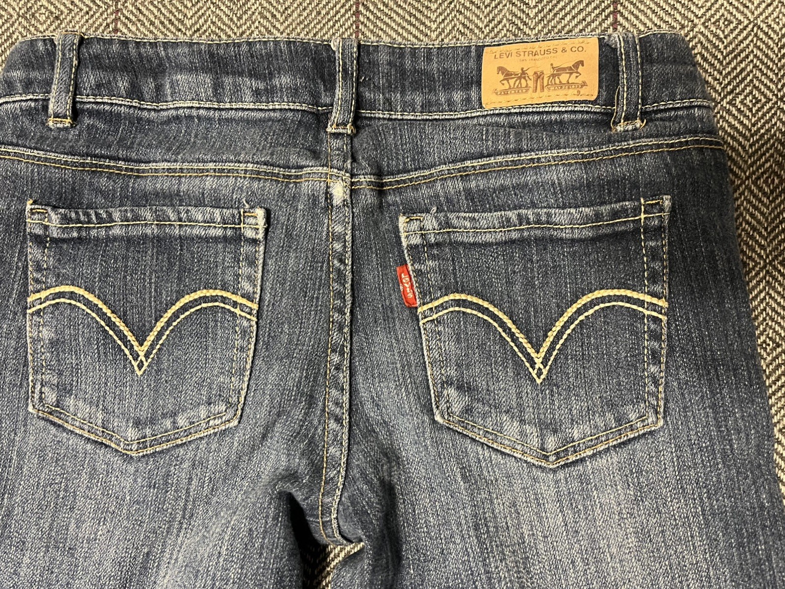 Levi’s Girls Comfortable Stretch Denim Skinny Flare Blue Jeans Size 12