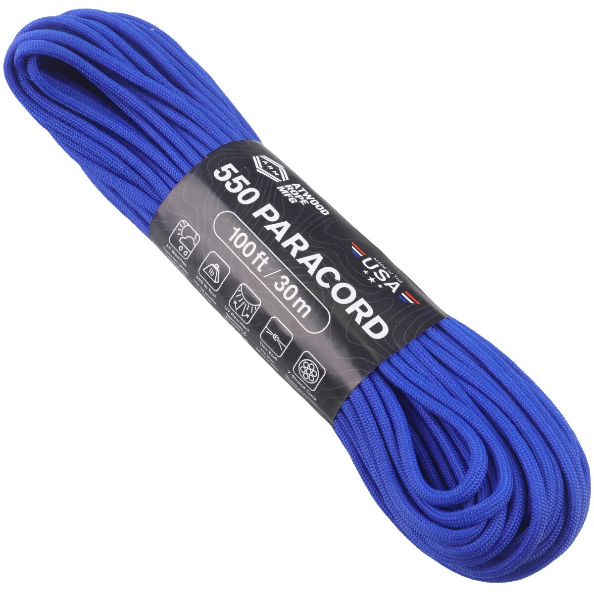 Pair of Shoelaces 550 Paracord 4mm Type III 7Strand ATWOOD USA 40+ colours