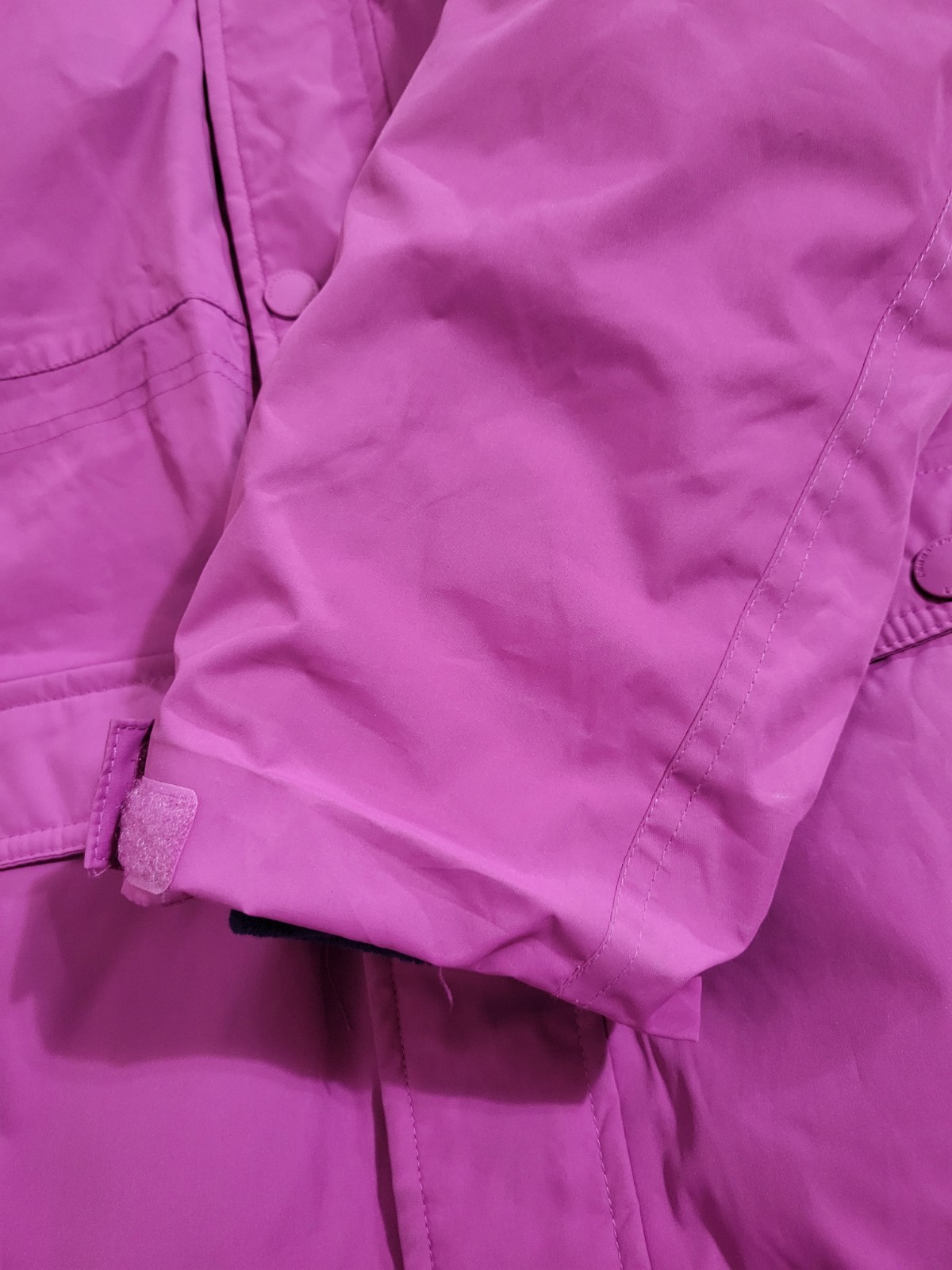 Lands End Expedition Parka Girls XXL Pink Faux Fur Trim Insulated Pockets Hooded
