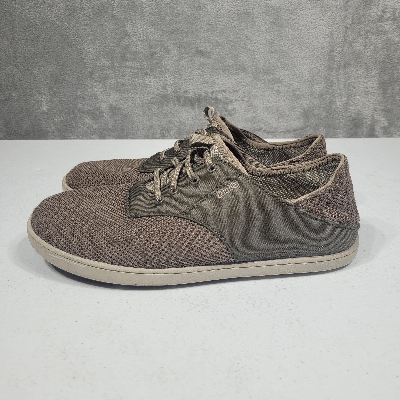 OluKai Shoes Mens 9 Brown Nohea Moku Mesh Casual Boat Slip On