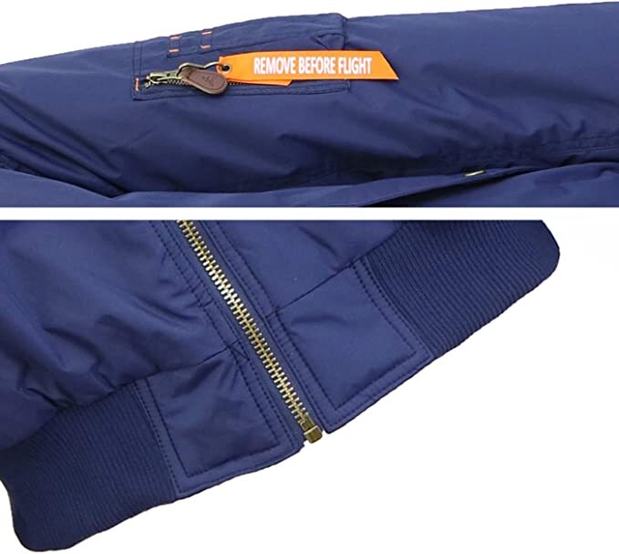 Mens Heavy Weight MA-1 Flight Bomber Jacket Full Zip Outerwear Coat Colors NWT