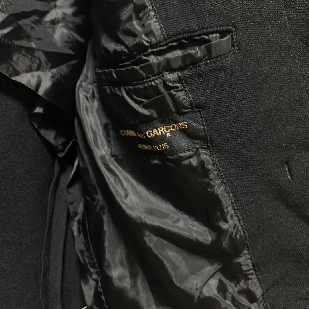 USED GARCONS HOMME PLUS 12SS POLYESTER SHRINK DUFFLE JACKET, BLACK GOOD