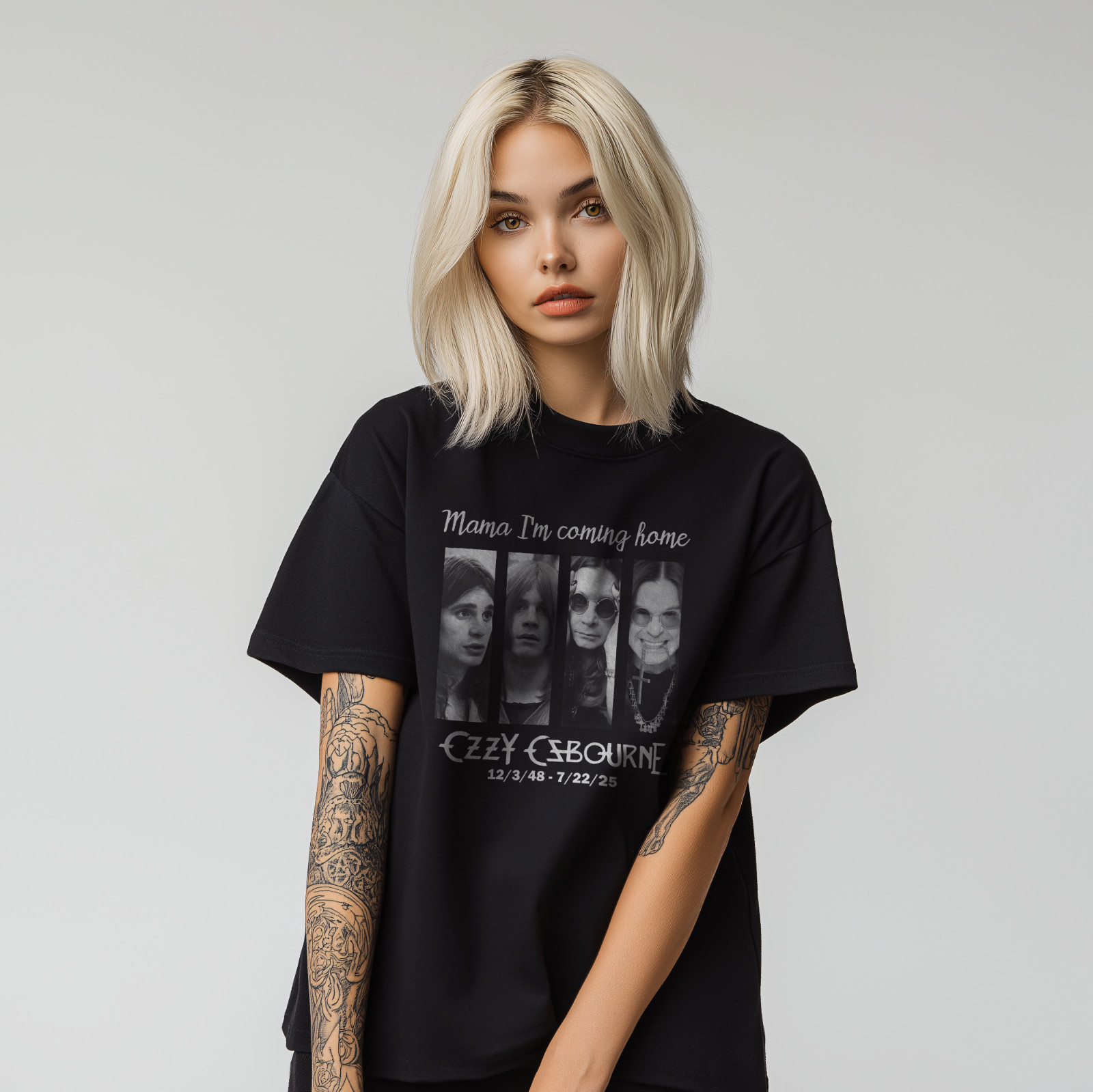 Ozzy Osbourne Tribute T-Shirt – Mama I’m Coming Home Graphic Tee A235
