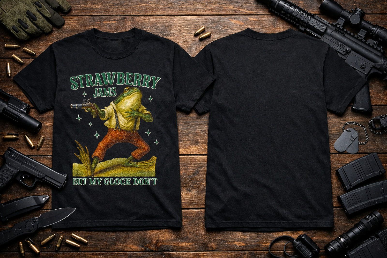 Strawberry Jams But My Glock Don’t T-Shirt Heavyweight S M L XL 2XL 3XL 4XL 5XL