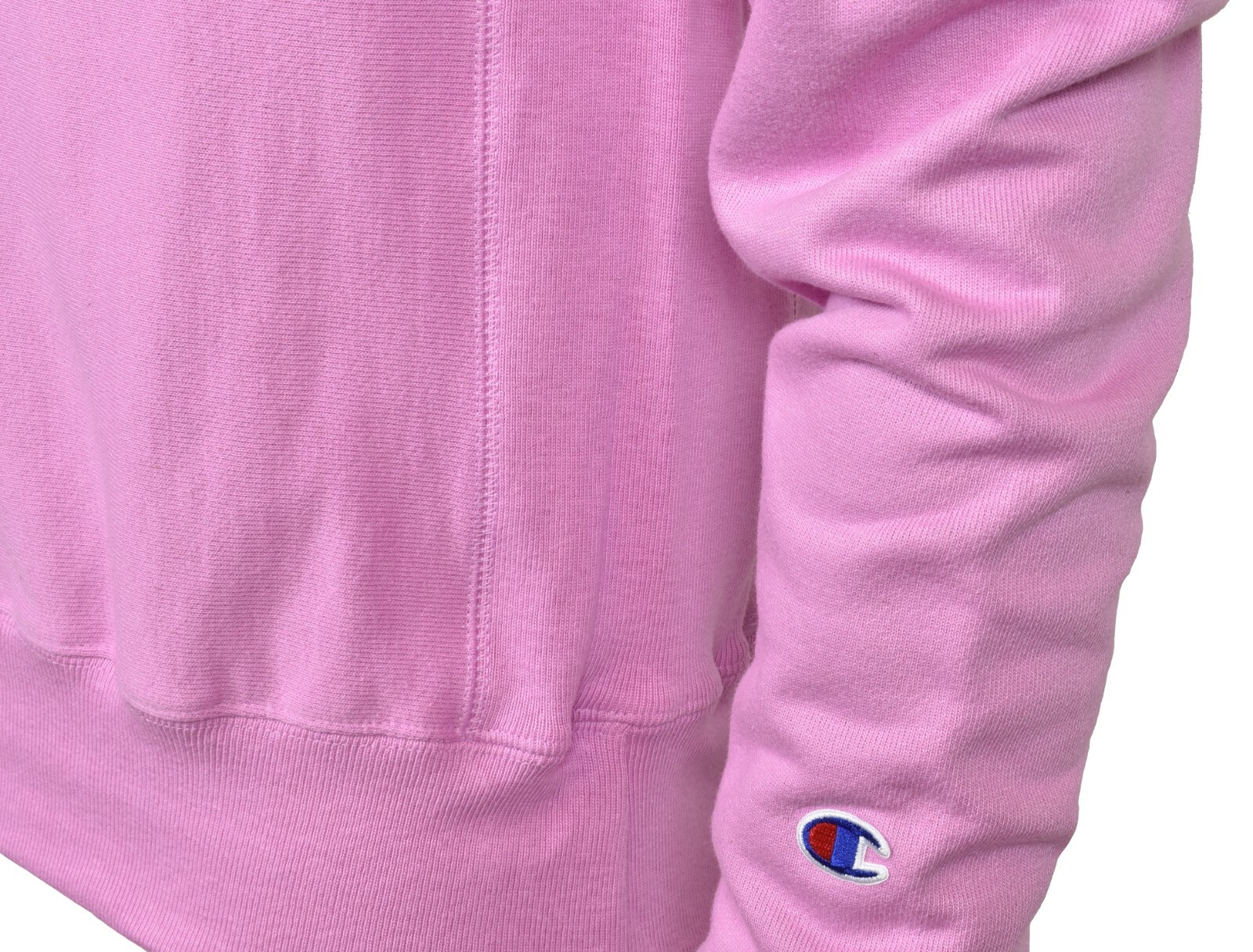Champion Men’s Crew, Sleeve Logo – Pink – Small