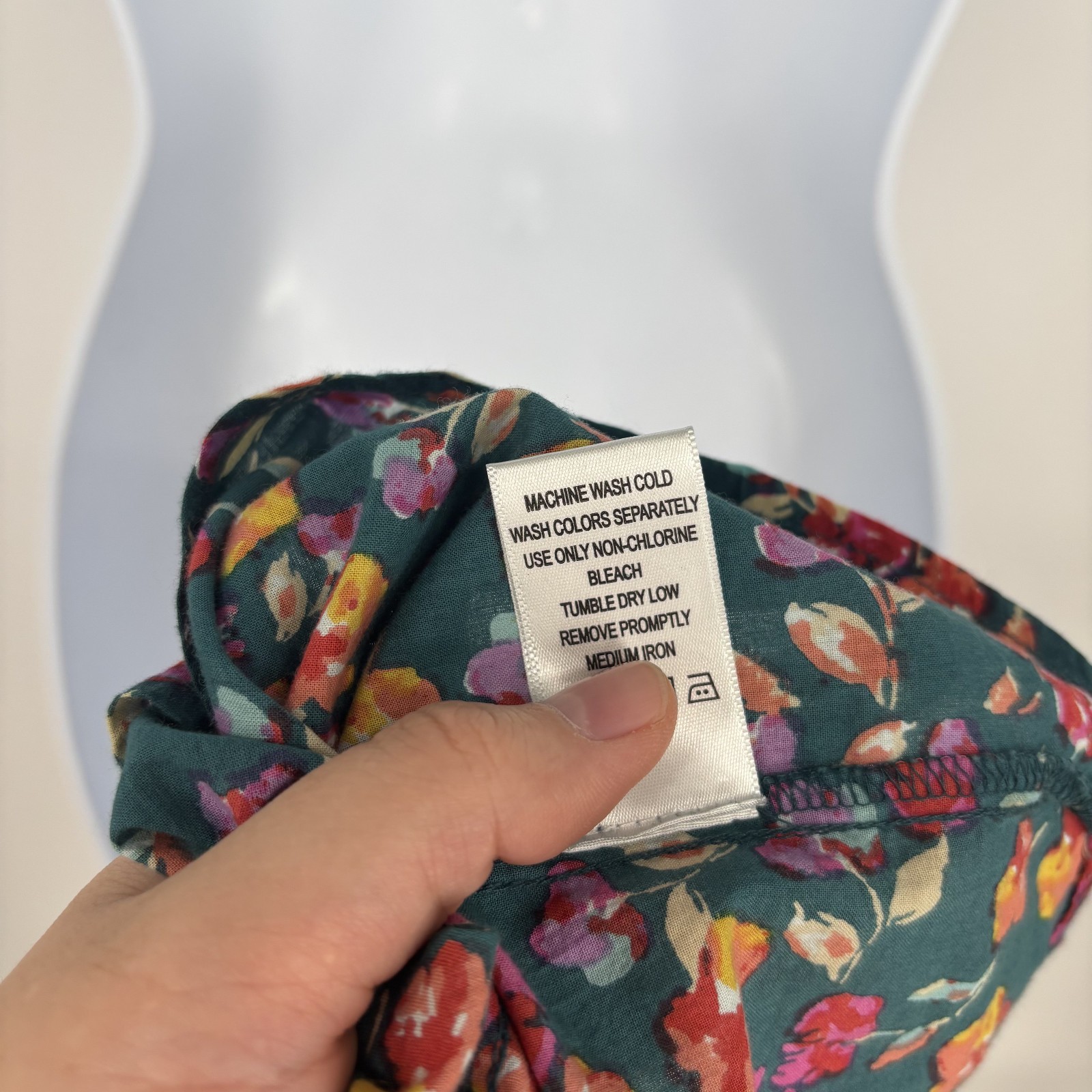 Romans 20W Green Floral Pintucked Prarie Cottagecore Boho Rolled Sleeves Top